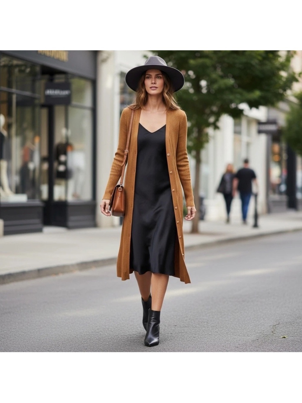 Anthropologie/Moth Camel Long Cardigan Button-Front Dress, Long Sleeve, Size XL